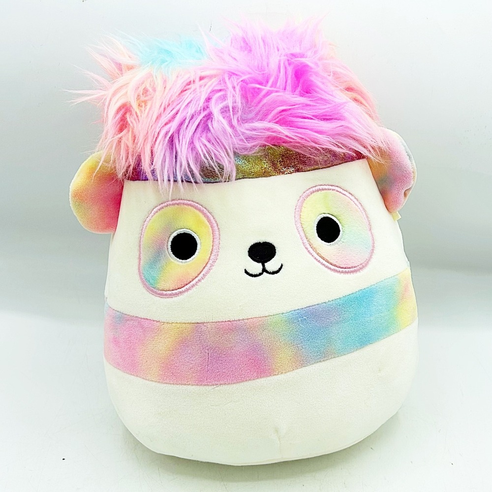 Squishmallows Pearson‎ Panda 10" Stuffed Animal Squish-Doos Tie Dye Hair